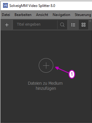 Video Splitter - Schritt 1
