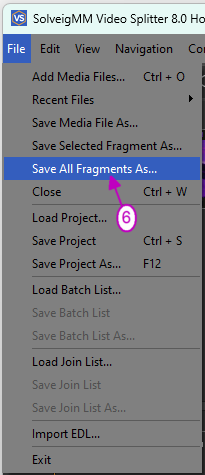 Select the “Save as ...” function