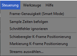 "Steuerung"-Menü