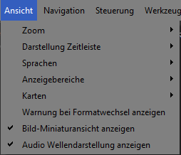 "Ansicht-Menü
