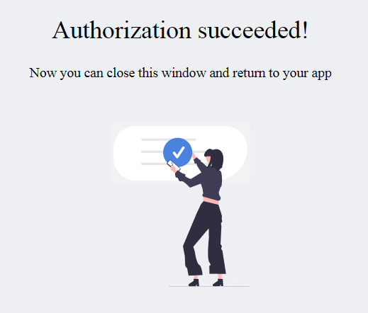 Authorization succeeded