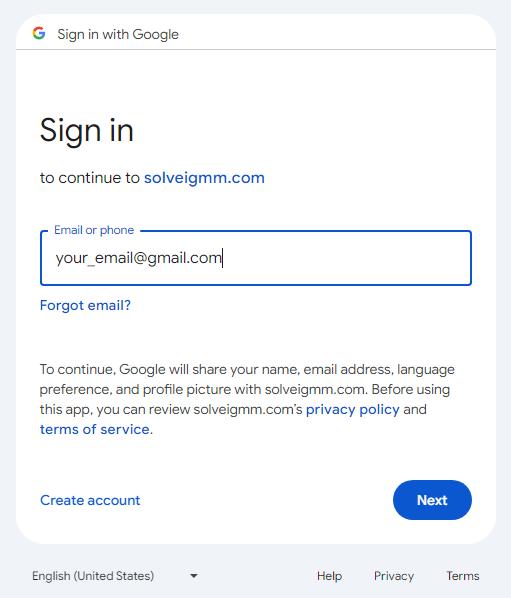 Authenticate with Google